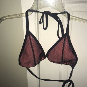 🌸Target pink and black mesh triangle bikini top🌸